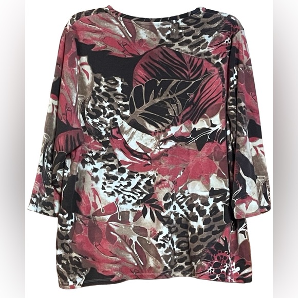 Allison Daley V Neck Quarter Sleeve Top Sz XL - Picture 2 of 6